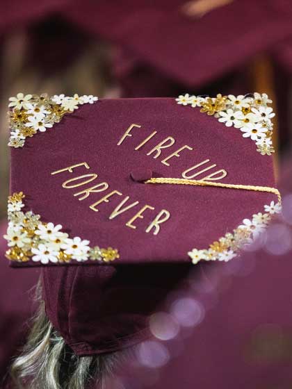 Fire Up Forever Graduation Cap