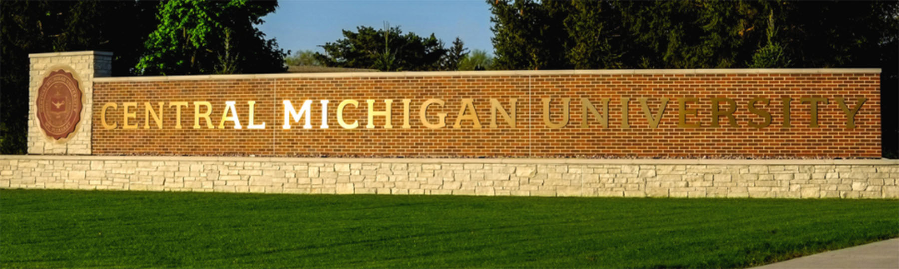 OSC File a Report Photo of large Central Michigan University sign