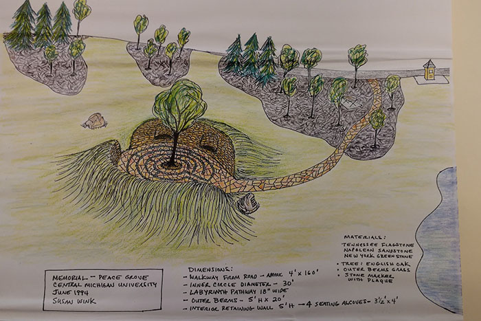 Concept drawing of sculpture "Sanctuary"